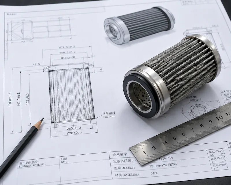 Custom filter components tailored to drawings